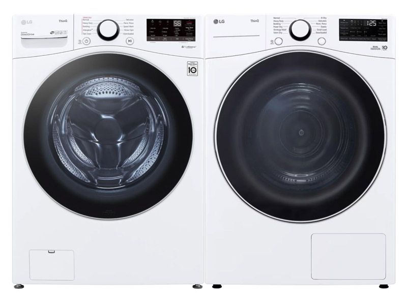 27" LG 5.2 cu. ft Front Load Smart Washer and 7.8 Cu. Ft. Dryer - WM3600HWA-DLHC3602W