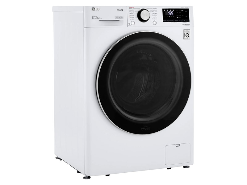24" LG  2.6 Cu. Ft. Front Load Washer and Front Load Dryer - WM1455HWA-DLHC1455W