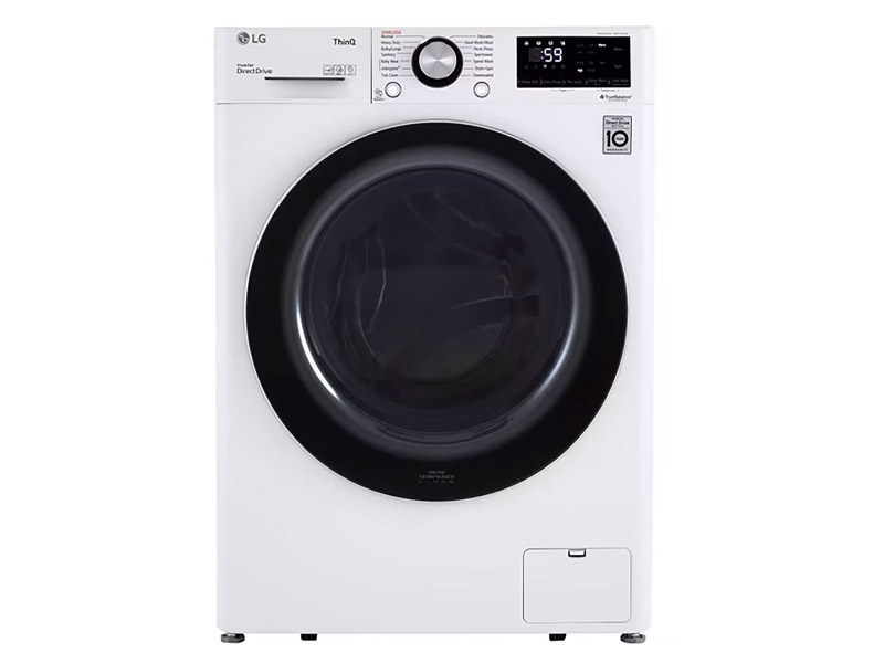 24" LG  2.6 Cu. Ft. Front Load Washer and Front Load Dryer - WM1455HWA-DLHC1455W