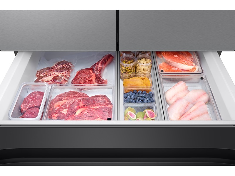 36" Samsung 29 Cu. Ft. Bespoke AI 4-Door French Door Refrigerator - RF70F29MERAA