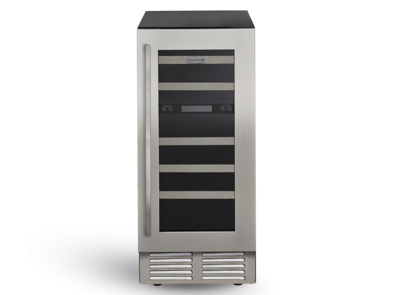 15" Marathon Dual Zone Wine Cooler in Stainless Steel - MWC28-DSS-1