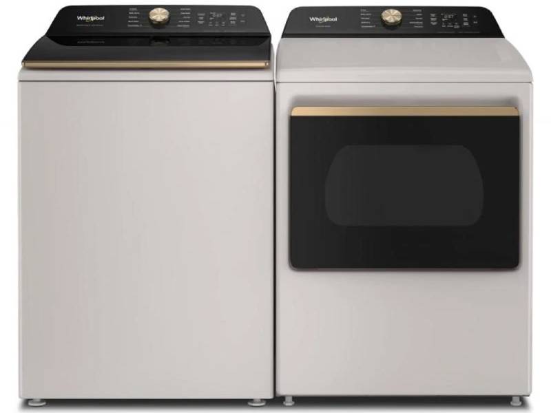 27" Whirlpool Top Load Washer & Smart Electric Dryer - WTW8509TL-YWED8509TL