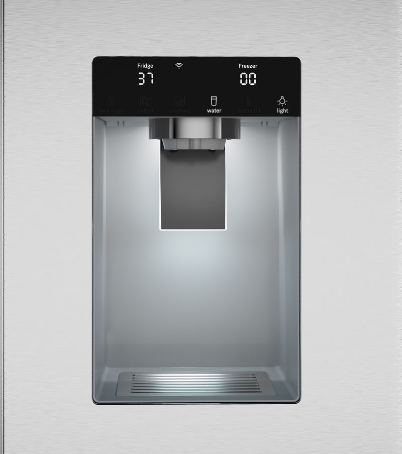 36" Bosch 500 Series French Door Bottom Mount Refrigerator Brushed steel Anti-Fingerprint Total No Frost - B36FD52SNS