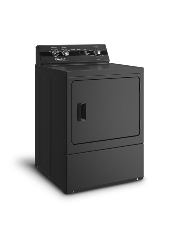 27" Huebsch DC5 Matte Black Sanitizing Electric Dryer with Pet Plus - DC5104BE
