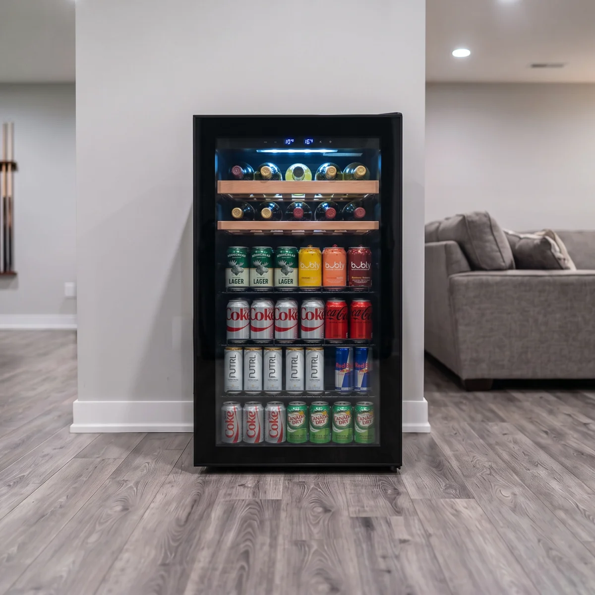 Marathon 4.6 Cu. Ft. Freestanding Single Zone Beverage Cooler - MFSBC130BL