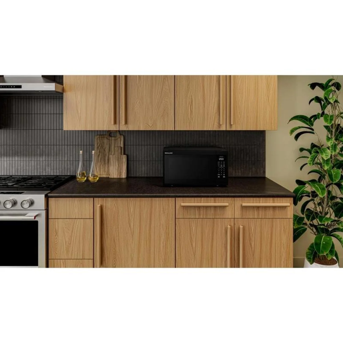 22" KitchenAid 1.2 Cu. Ft. Countertop Microwave with Inverter Technology - YKMCS3020TBL