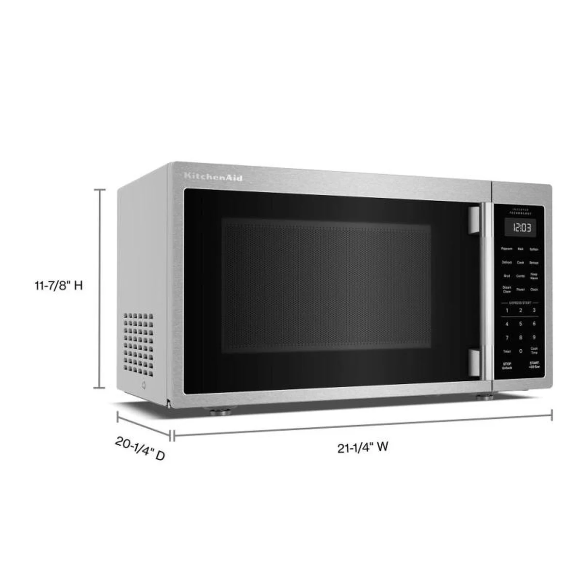 22" KitchenAid 1.2 Cu. Ft. Countertop Microwave with Inverter Technology - YKMCS3020TPS