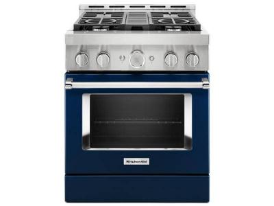 30" KitchenAid 4.1 Cu. Ft. Smart Commercial-Style Gas Range With 4 Burners - KFGC500JIB